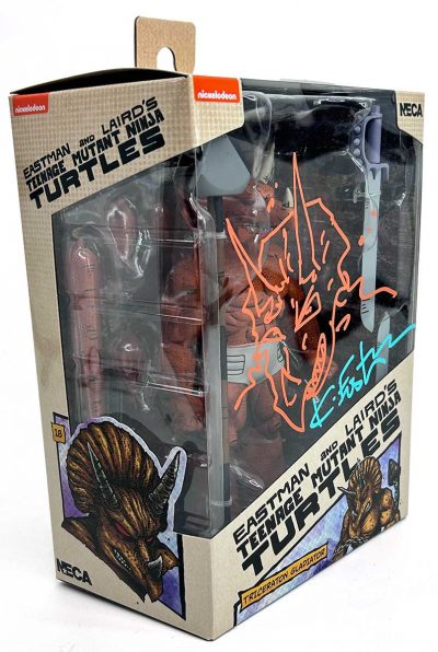 TMNT (Mirage Comics)  Triceraton Gladiator - Eastman Designed and Signed with a Head Sketch Remarque - Image 3