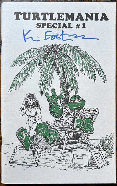 RARE - Turtlemania Special (1986) 1 with 2025 Headsketch on the Back - Signed and fully sketched with COA and Hologram Label