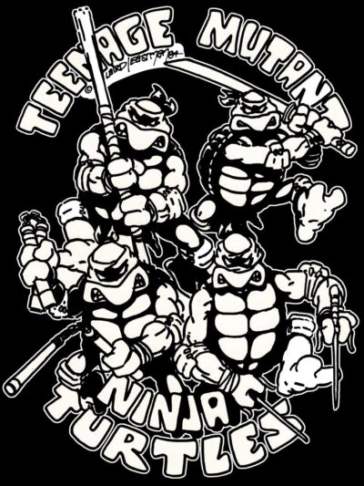 1984 TMNT Original Tee... Black / 100% Cotton - Image 2