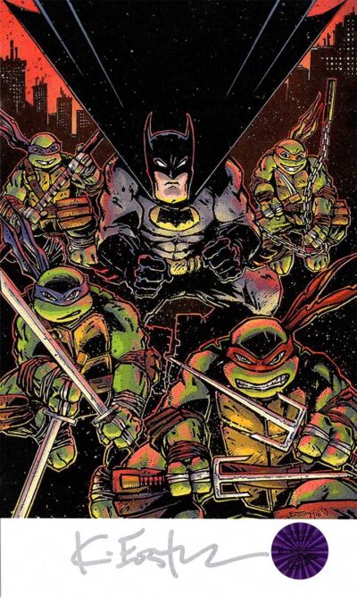 SIGNED and Framed Mini Print with Hologram COA TMNT and Batman - Image 4