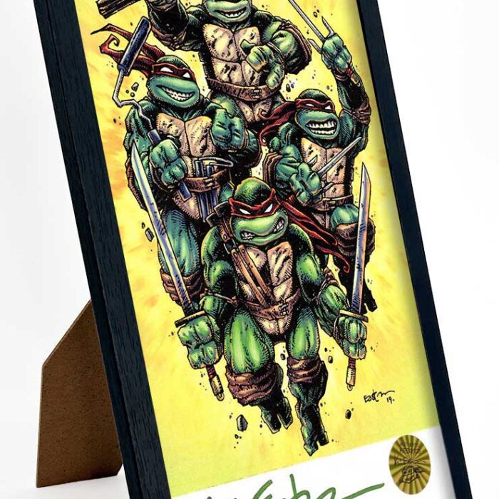 SIGNED and Framed Mini Print with Hologram COA TMNT 2019 Eastman Art
