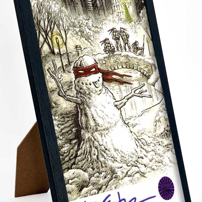 SIGNED and Framed Mini Print with Hologram COA Snow Ninja