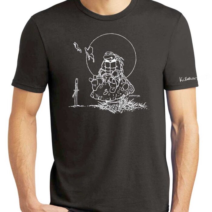 Eastman designed TMNT Leonardo on a Mushroom Tee (a Vaughn Bode Tribute!)