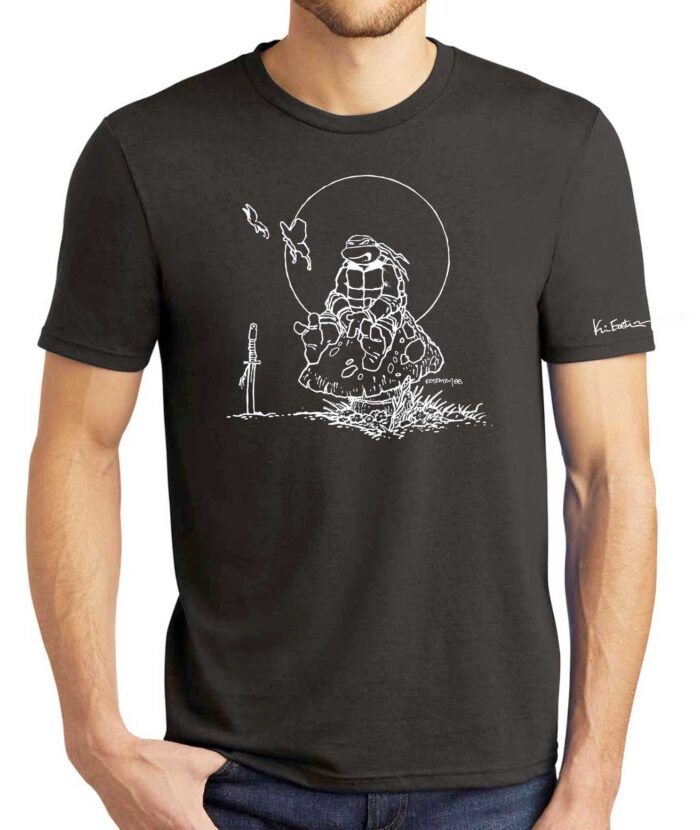 Eastman designed TMNT Leonardo on a Mushroom Tee (a Vaughn Bode Tribute!)