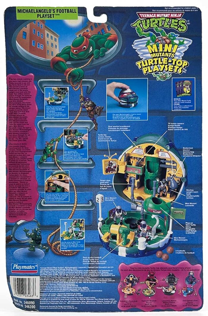 1994 Canadian Michaelangelo’s Football Playset sealed