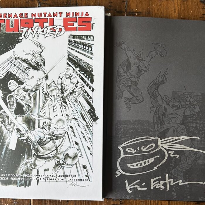 TMNT Volume VI Return to NY Inked Deluxe Edition HC with glorious head sketch remarque