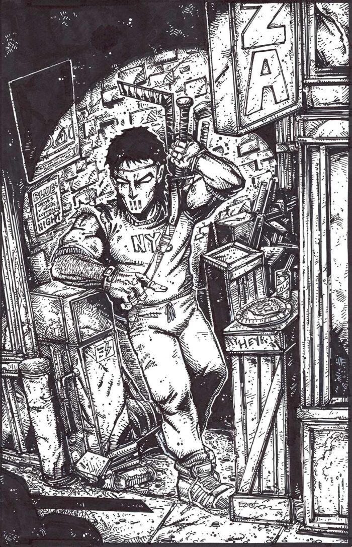 THE TMNT 2025 Annual Kevin Eastman Cover featuring Casey Jones