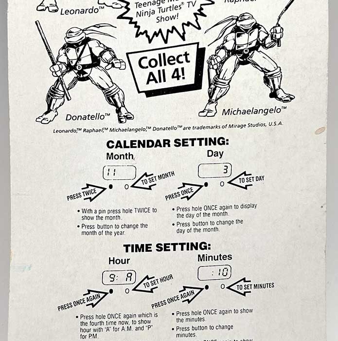 Factory Sealed 1989 Donatello Digital Watch Signed with JSA