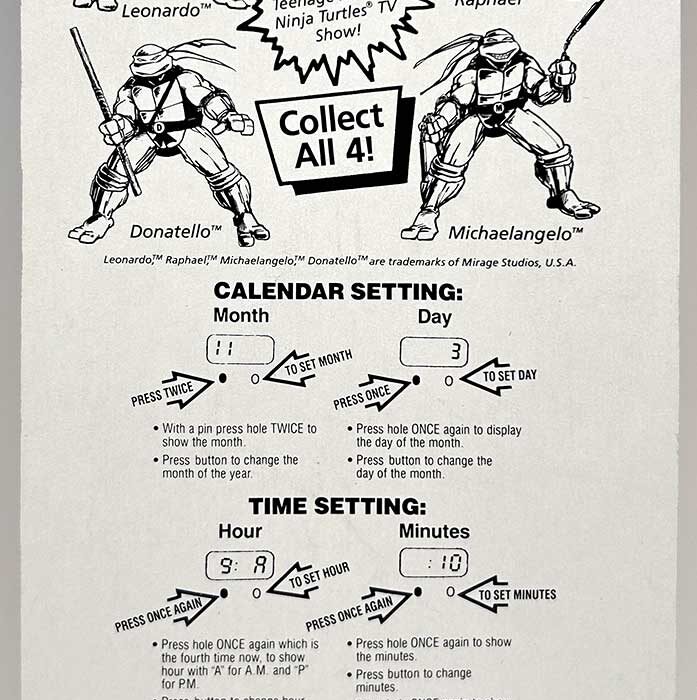 Factory Sealed 1989 Michaelangelo Digital Watch Signed with JSA