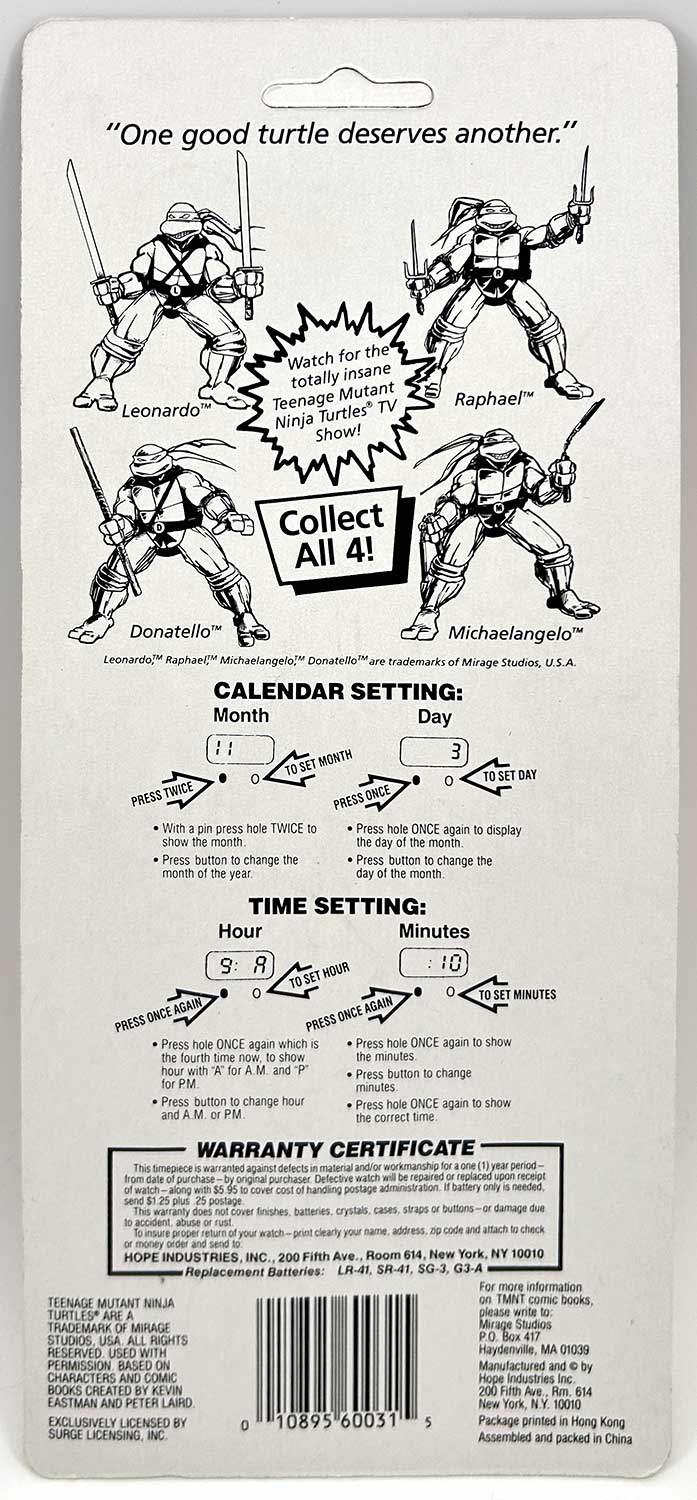 Factory Sealed 1989 Michaelangelo Digital Watch Signed with JSA