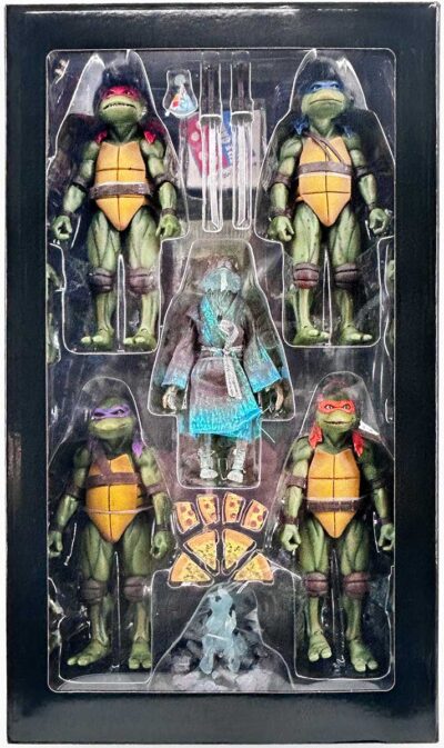 NECA TMNT 1990 Movie 35th Anniversary 5 Pack with Signed Mirage Movie Book and 2025 Hologram COA - Image 4