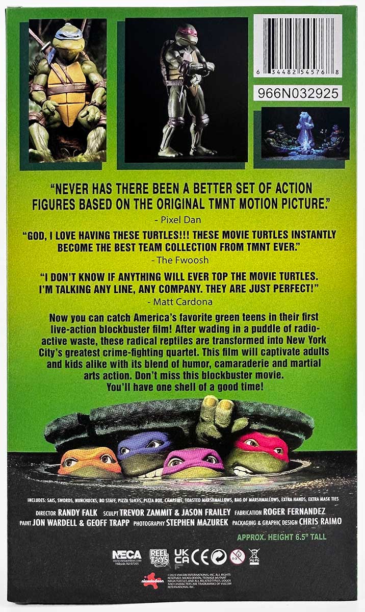 NECA TMNT 1990 Movie 35th Anniversary 5 Pack with Signed Mirage Movie Book and 2025 Hologram COA - Image 9