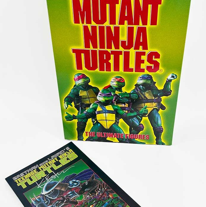 NECA TMNT 1990 Movie 35th Anniversary 5 Pack with Signed Mirage Movie Book and 2025 Hologram COA