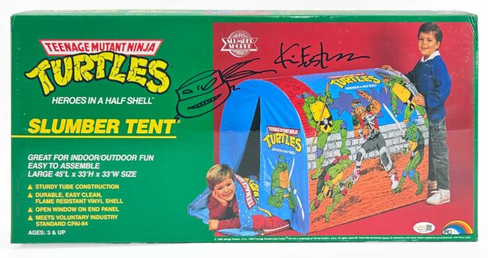 1988 Factory Sealed Mirage Studios TMNT Slumber Tent Signed with Headsketch JSA