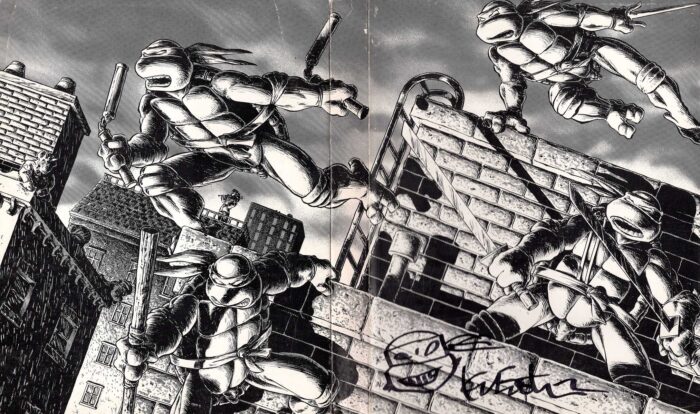 1988 Teenage Mutant Ninja Turtles Volume One – Signed with Head Sketch
