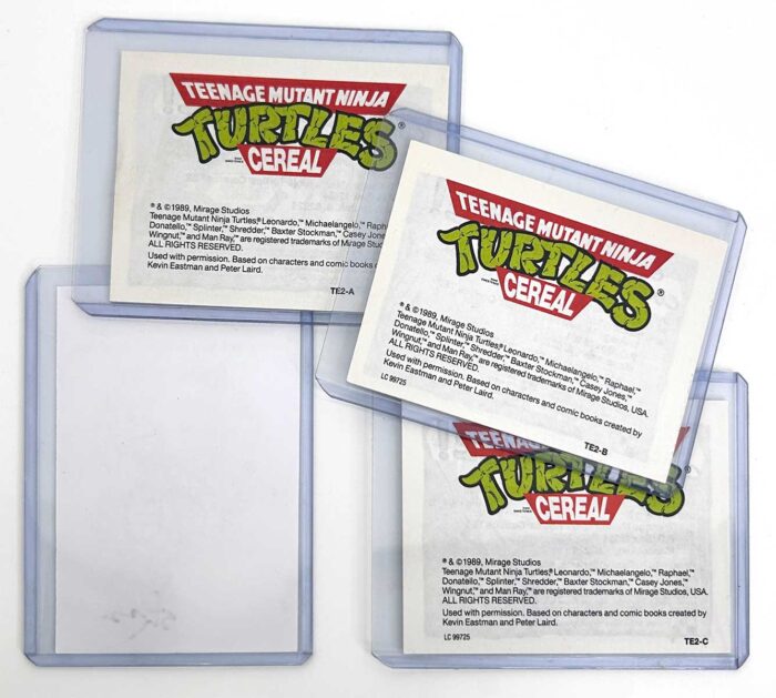 1989 Complete Set of 3 TMNT Cereal Box Comics with SIGNED COA