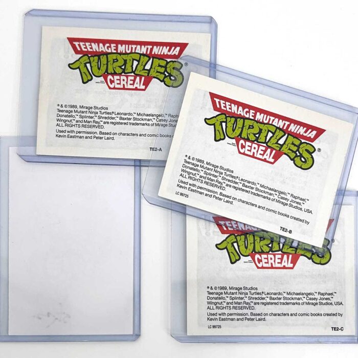 1989 Complete Set of 3 TMNT Cereal Box Comics with SIGNED COA