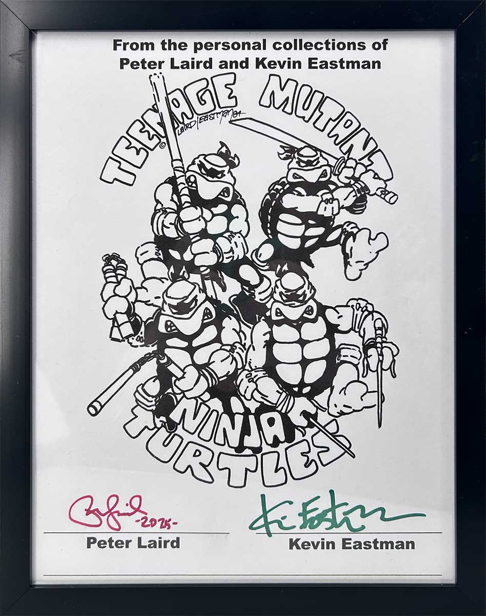 1988 TMNT Snack and Play Tray CowaBundle with RARE Signed COA from Laird and Eastman plus JSA - Image 3