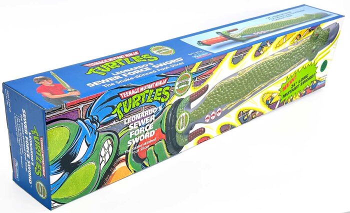 1990 Leonardo’s Sewer Force Sword, Factory Sealed, Case Fresh with Eastman and Laird COA