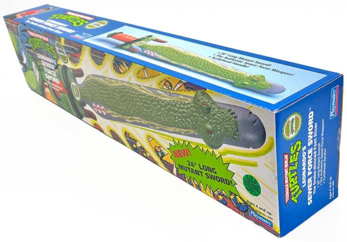 1990 Leonardo’s Sewer Force Sword, Factory Sealed, Case Fresh with Eastman and Laird COA