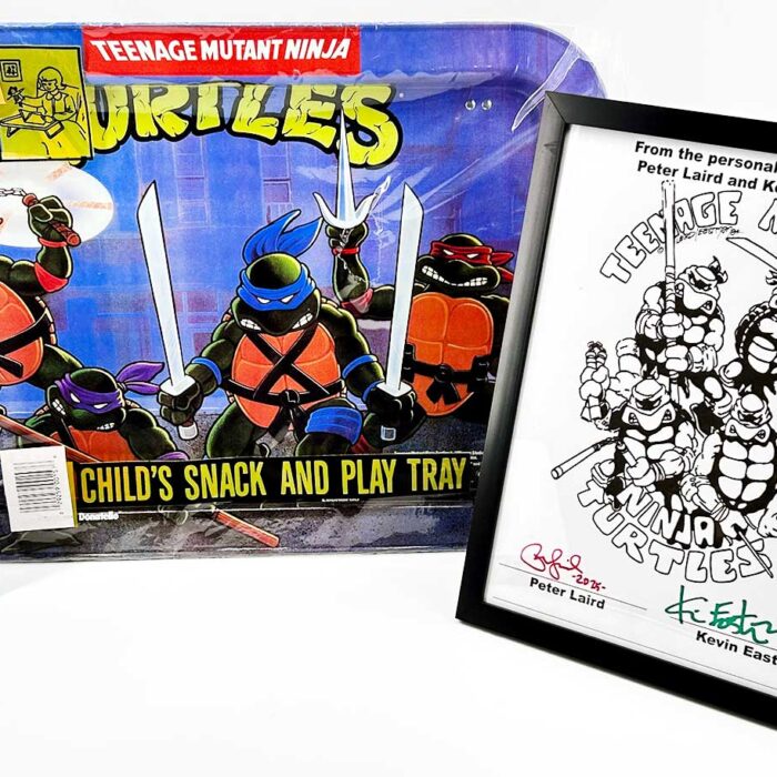 1988 TMNT Snack and Play Tray CowaBundle with RARE Signed COA from Laird and Eastman plus JSA