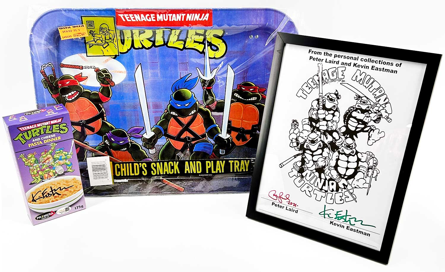 1988 TMNT Snack and Play Tray CowaBundle with RARE Signed COA from Laird and Eastman plus JSA