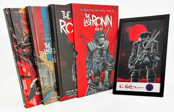 TMNT The Last Ronin 2025 Hard Cover Box Set and Signed Framed Mini Print with Hologram COA Bundle