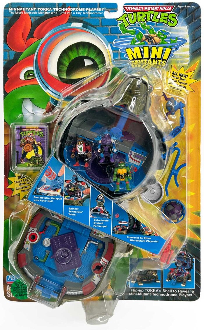 1994 Mini-Mutant Tokka Technodrome Playset , Factory Sealed, Case Fresh with Eastman and Laird COA AND Signed Framed Mini-Print