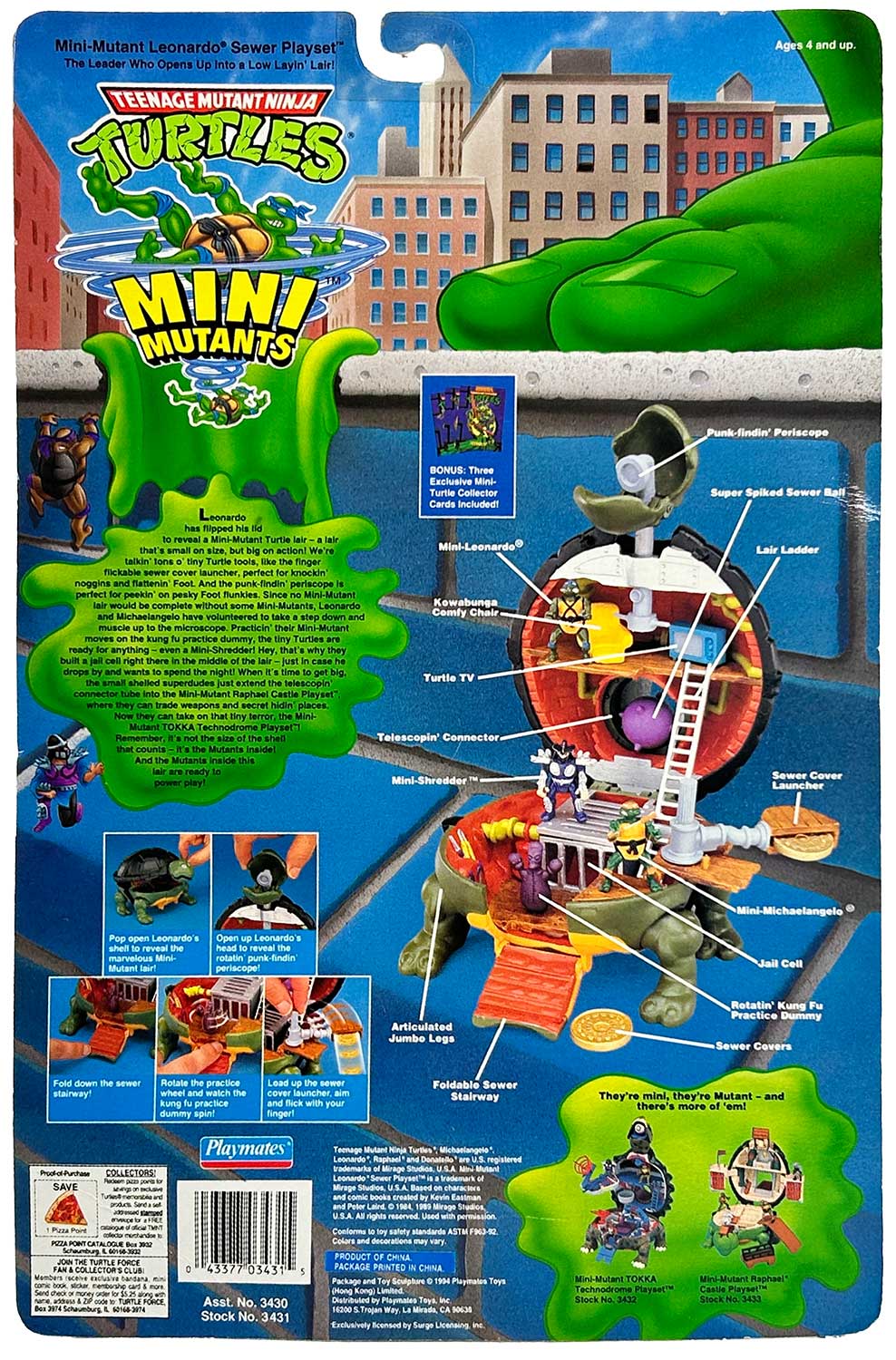 1994 Mini-Mutant Leonardo Sewer Playset , Factory Sealed, Case Fresh with Eastman and Laird COA AND Signed Framed Mini-Print - Image 2