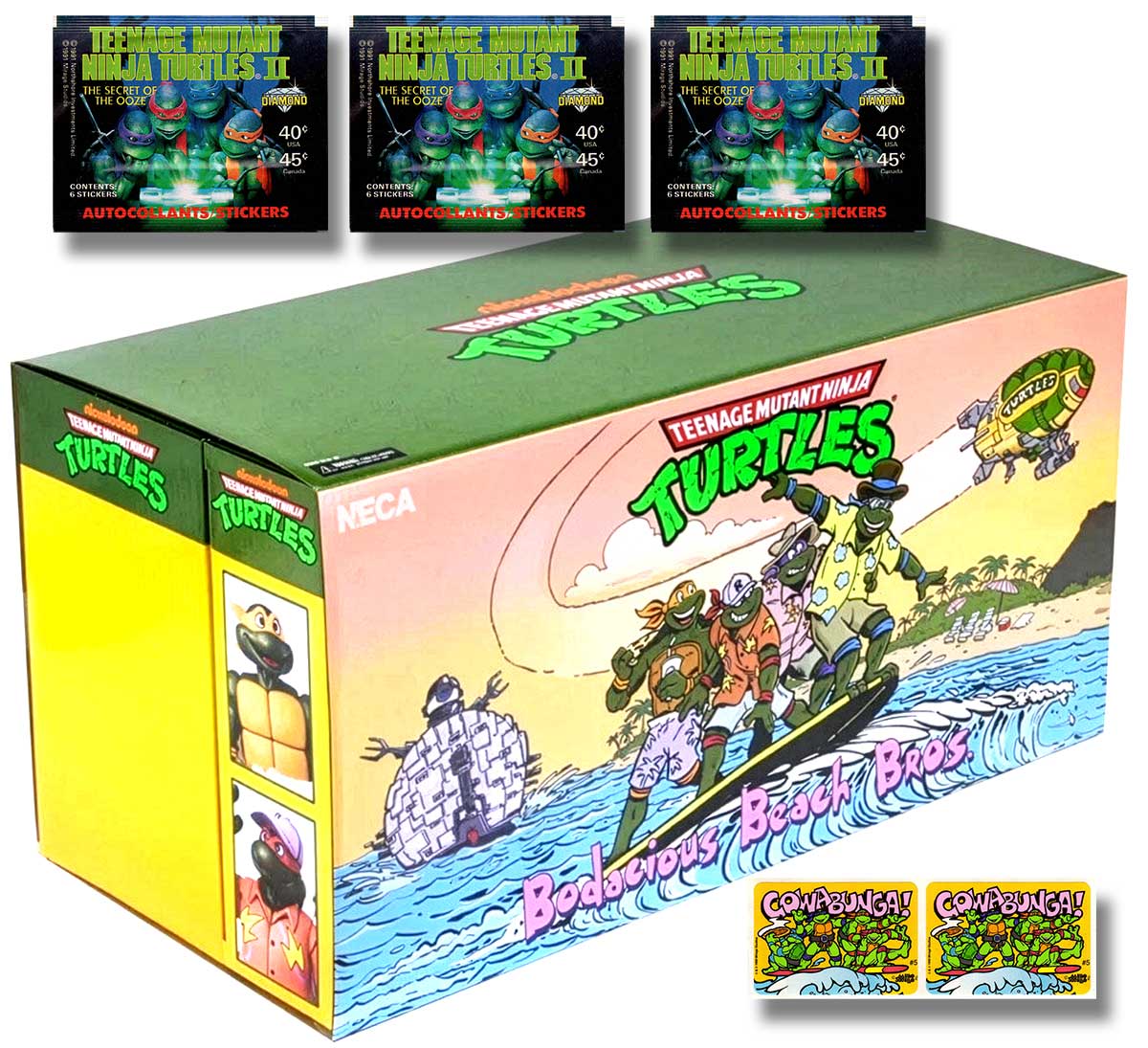 2025 Con Exclusive NECA Bodacious Beach Bros. Turtles with Eastman Studios Bonus Goodies