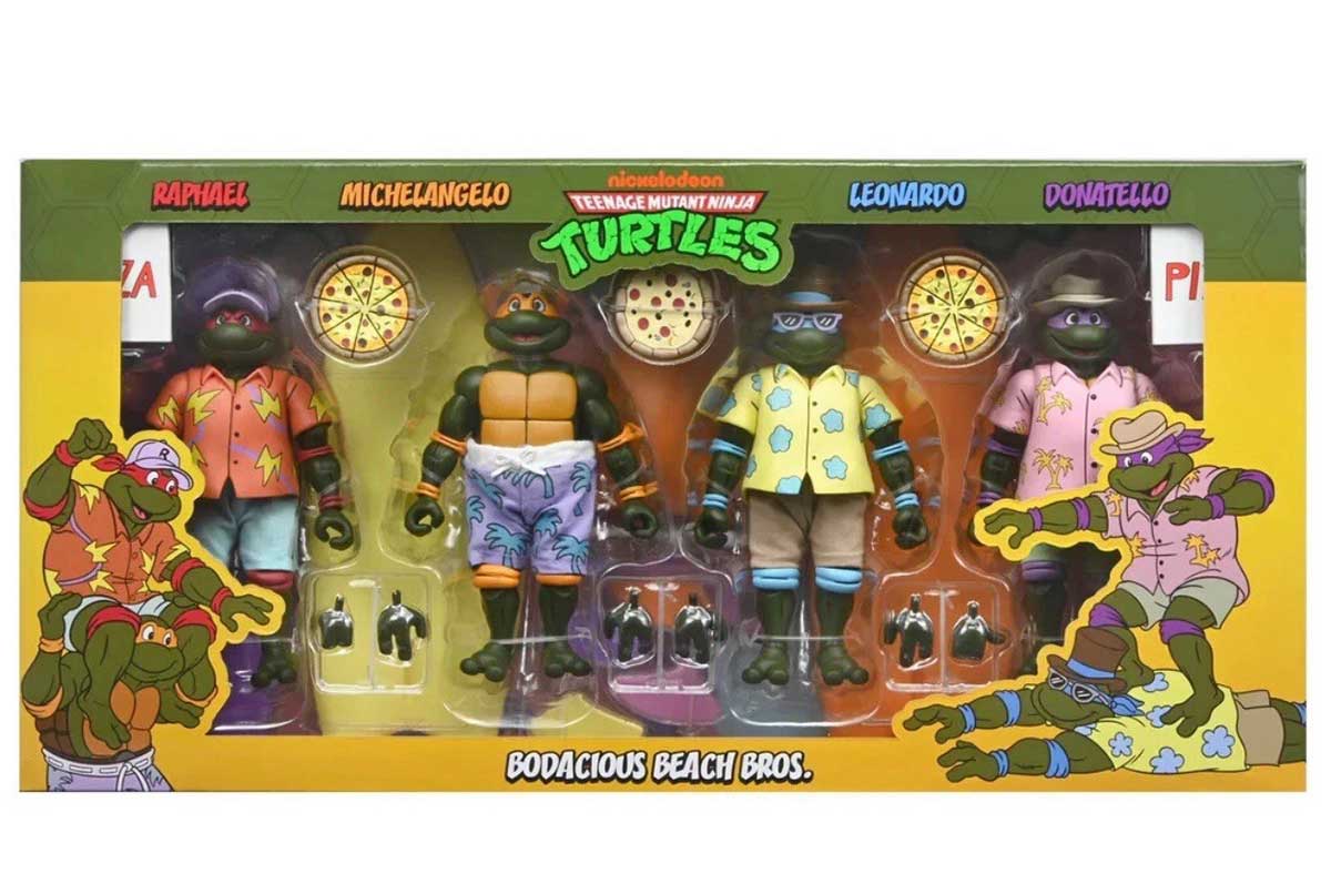 NECA - TMNT(Cartoon) - Bodacious Beach Bros. Turtles 7” Scale Action Figure 4-Pack (2025 Con Exclusive) with Eastman Studios Bonus Goodies - Image 2