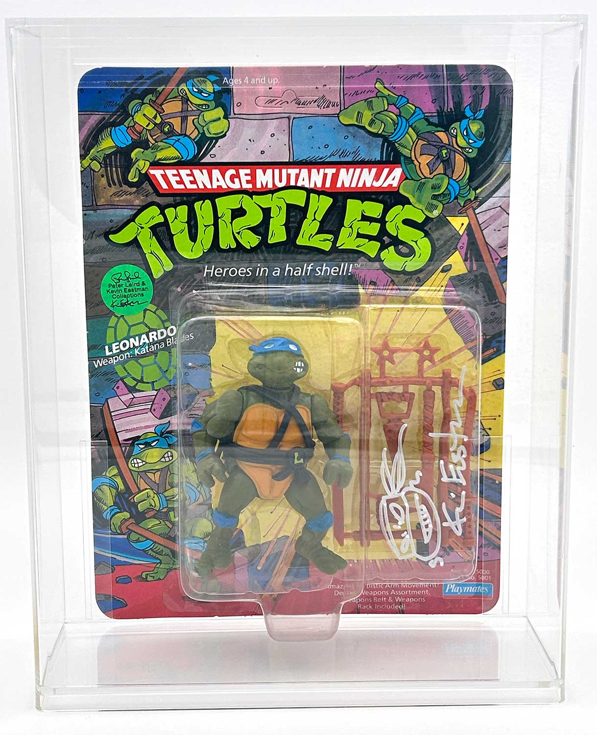 1988 Playmates TMNT Leonardo 10 Back, Mint On An Unpunched Card
