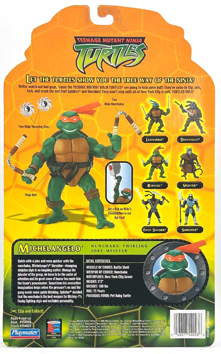 2002 Playmates TMNT Michelangelo - Image 2