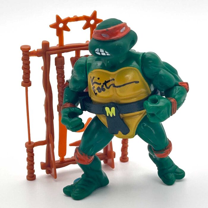 Michaelangelo – 1988 (Soft Head) with weapons rack!