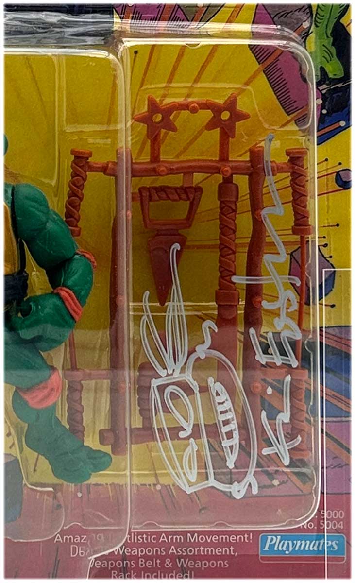 1988 Playmates TMNT Michaelangelo 10 Back, On An Unpunched Card - Image 2