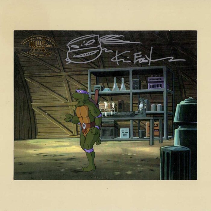 Donatello Original Production Animation Art – SIGNED with a Headsketch Remarque