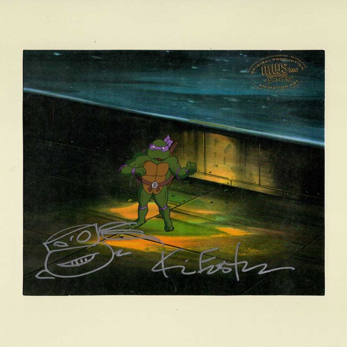 Donatello Original Production Animation Art – SIGNED with a Headsketch Remarque