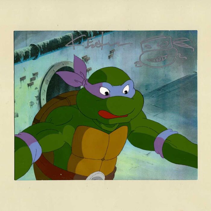 Donatello Original Production Animation Art – SIGNED with a Headsketch Remarque
