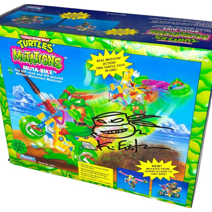 1992 Mutations Muta-Bike (Factory Sealed) with Eastman and Laird COA AND Signed with Remarque by Kevin Eastman