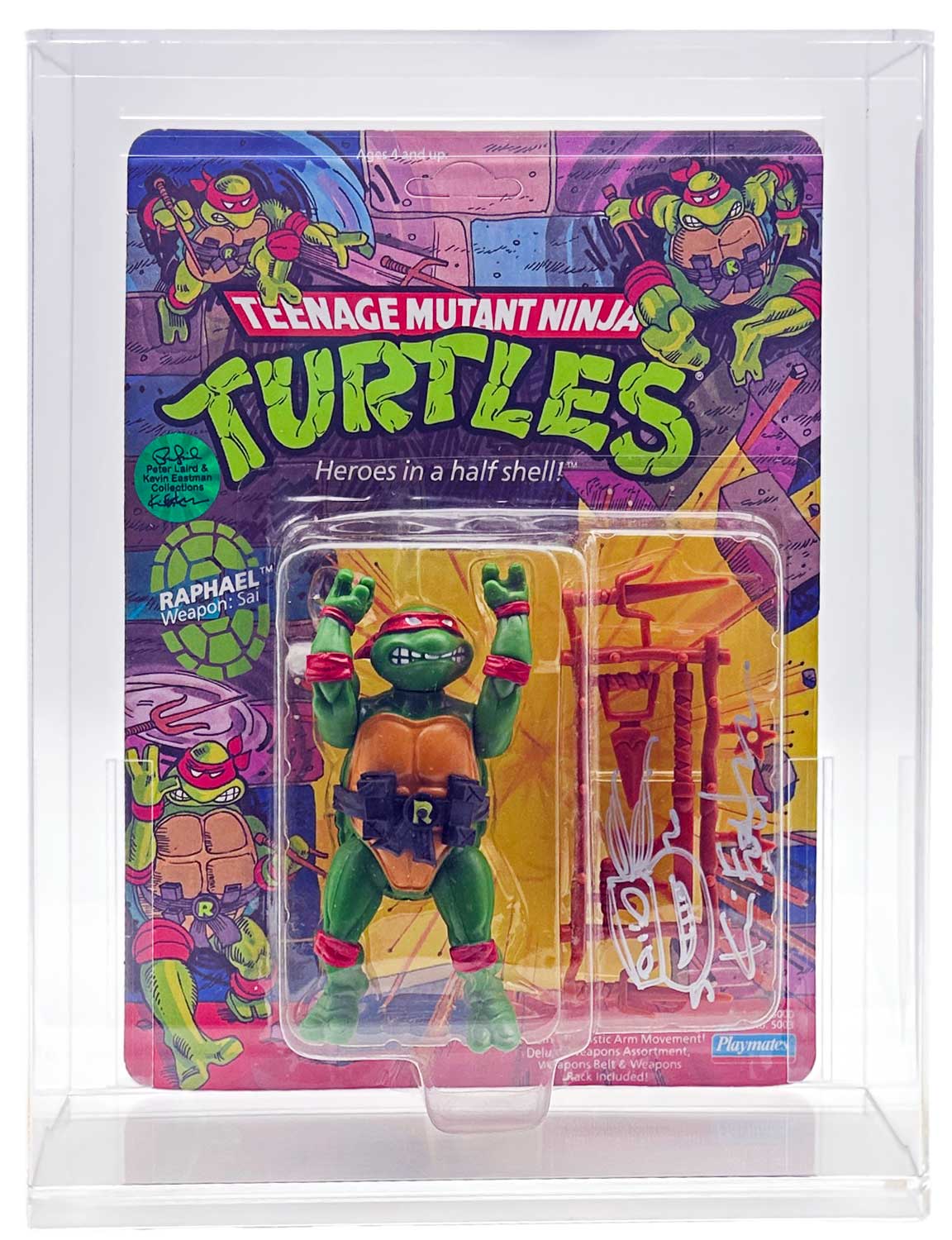 1988 Playmates TMNT Raphael 10 Back, On An Unpunched Card