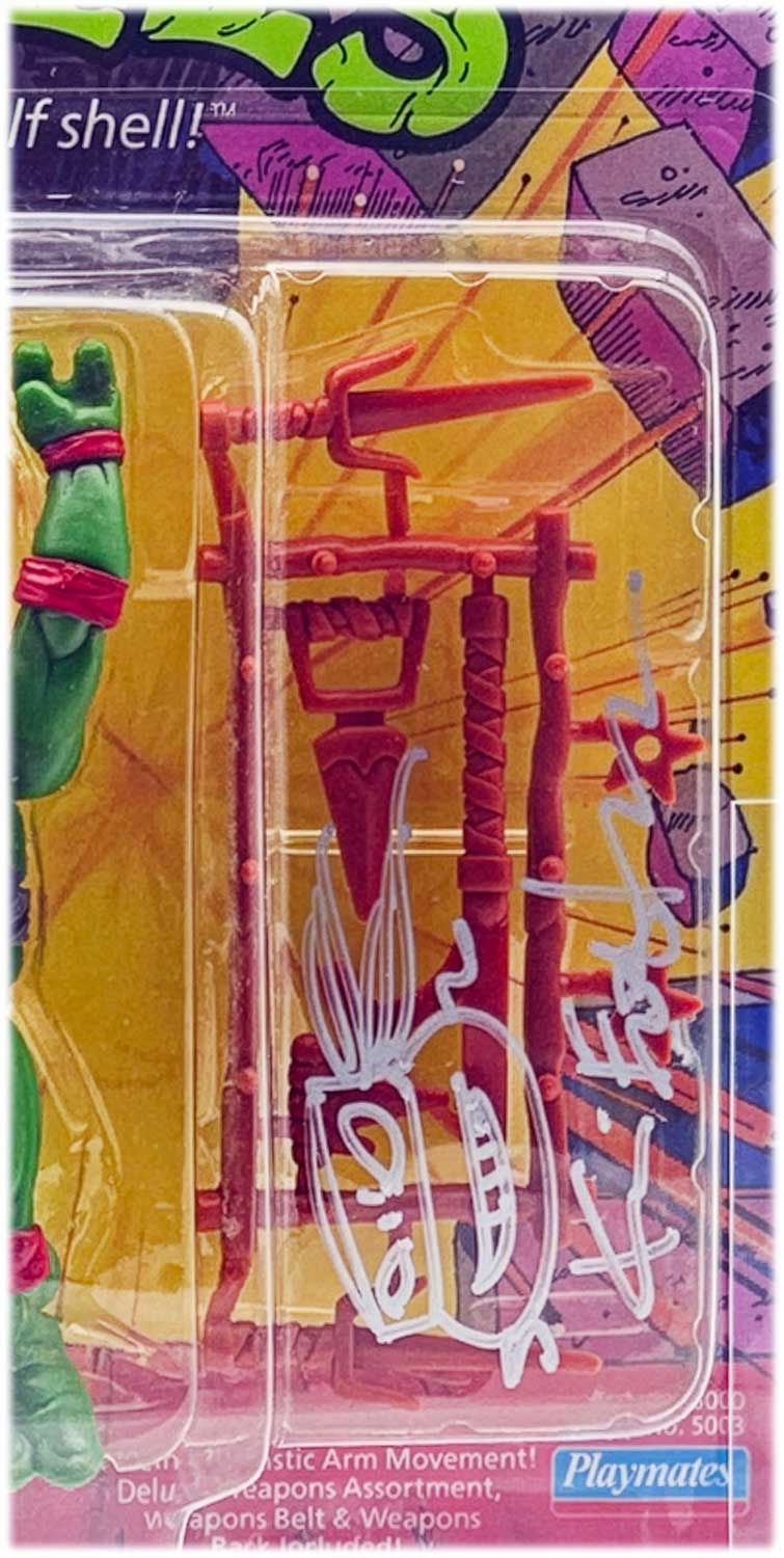 1988 Playmates TMNT Raphael 10 Back, On An Unpunched Card - Image 6