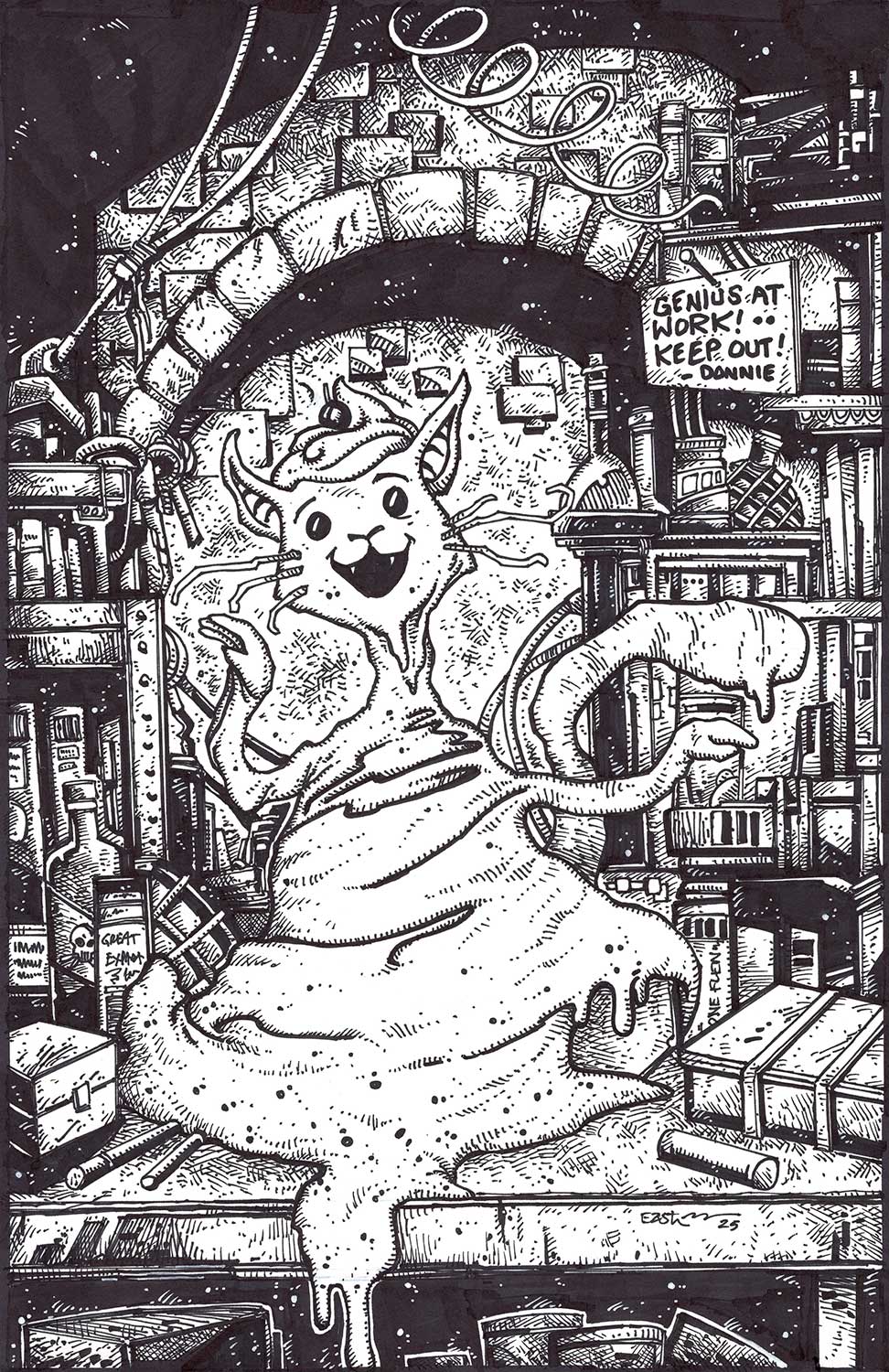 TMNT Saturday Morning Adventures 31 Kevin Eastman Original Art Cover