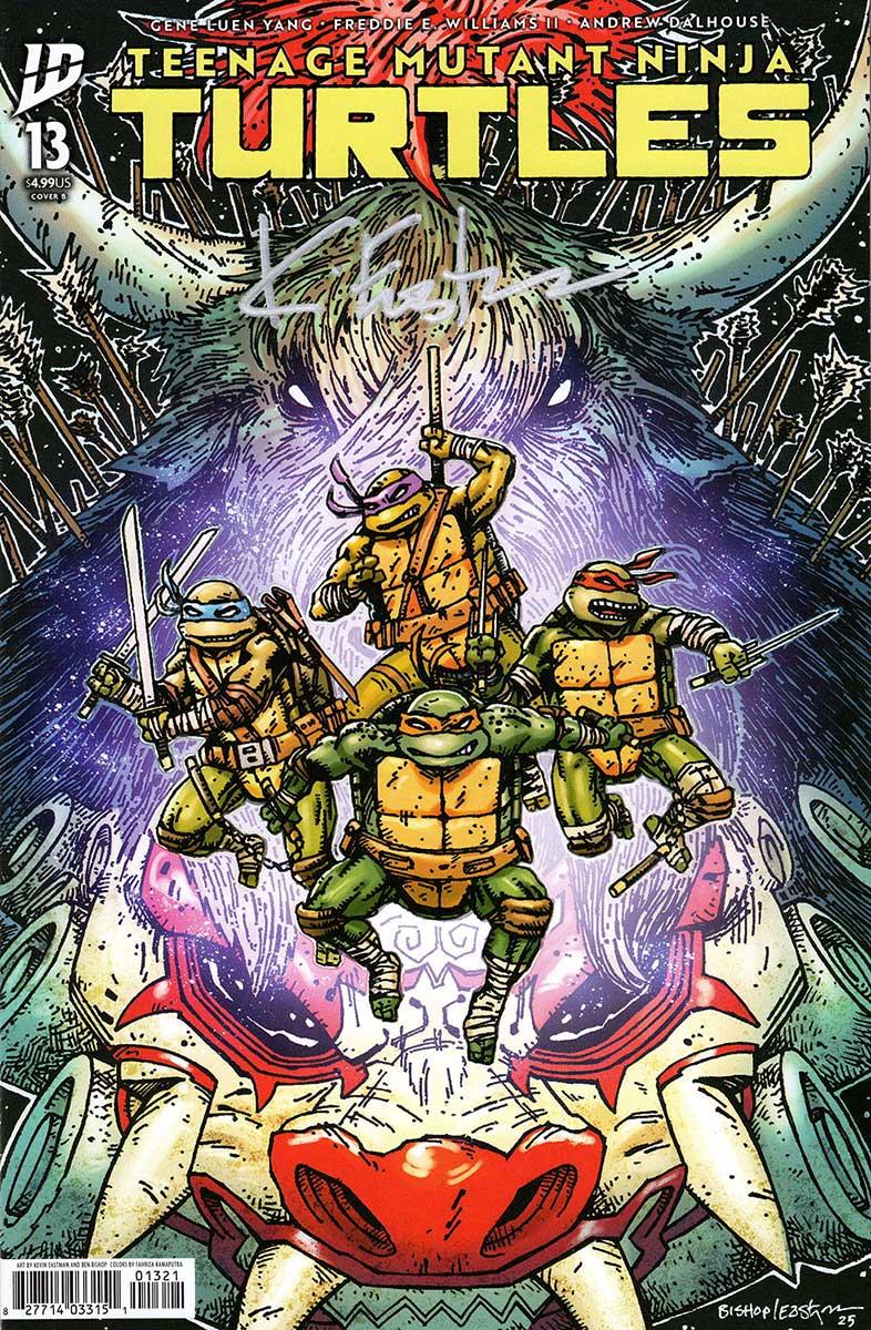 Stunning 2025 Original Cover Art - TMNT VI Issue 13 Kevin Eastman Cover featuring all 4 Dudes - Image 4