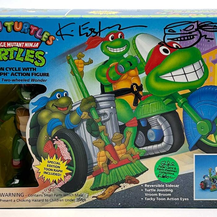 1992 Toon Cycle with Toon Raph (Factory Sealed) with Eastman and Laird COA AND Signed with Remarque by Kevin Eastman