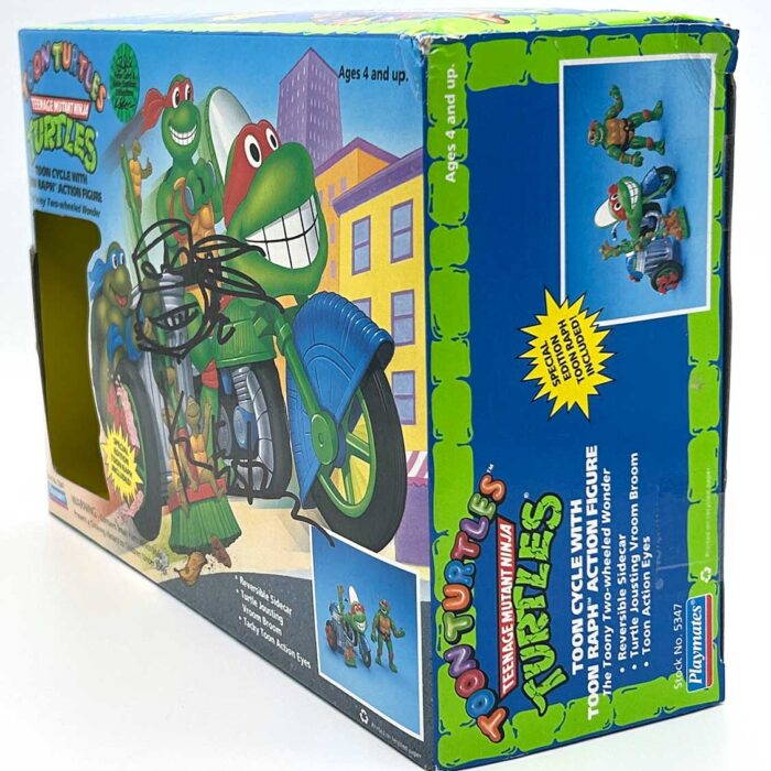 1992 Toon Cycle with Toon Raph (Factory Sealed) with Eastman and Laird Hologram COA AND Signed with Remarque by Kevin Eastman