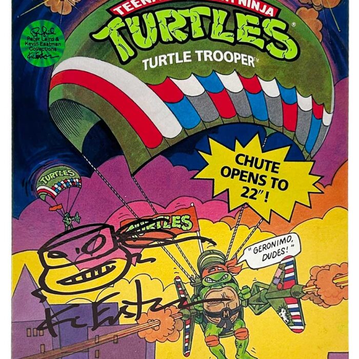 1988 Turtle Trooper (Factory Sealed) with Eastman and Laird COA AND Signed with Remarque by Kevin Eastman