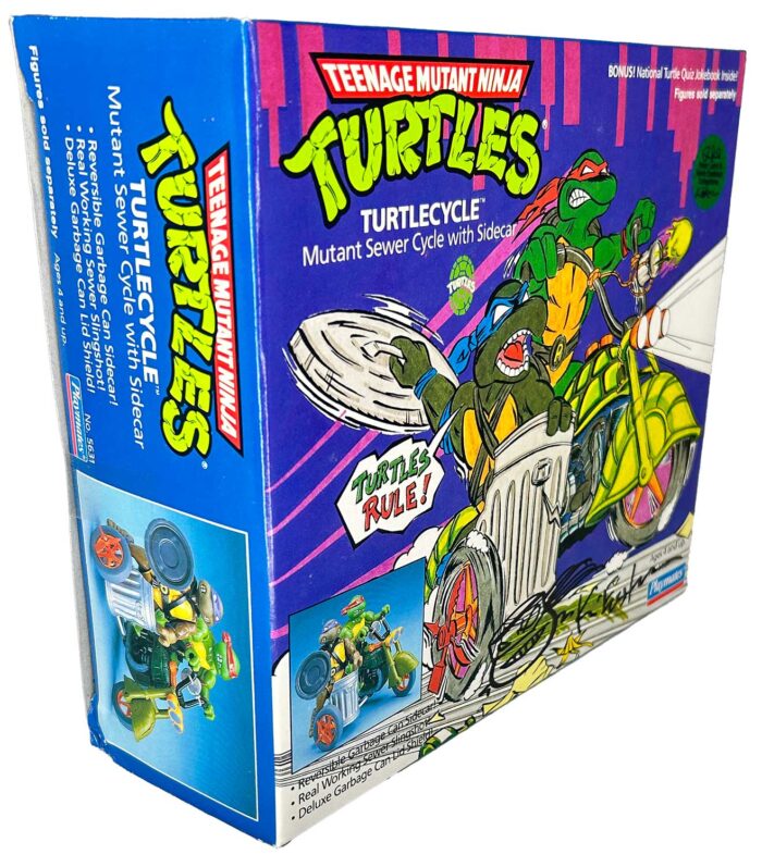 1989 Turtlecycle (Factory Sealed) with Eastman and Laird COA AND Signed with Remarque by Kevin Eastman