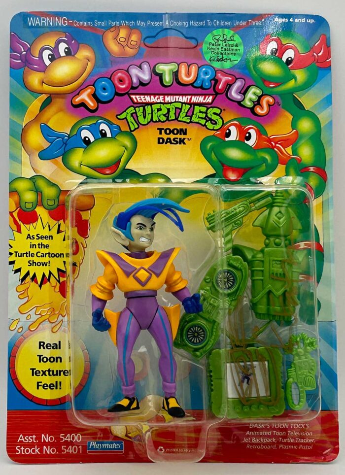 1992 Playmates Toon Dask Signed with Headsketch Remarque and Hologram Label of Provenance