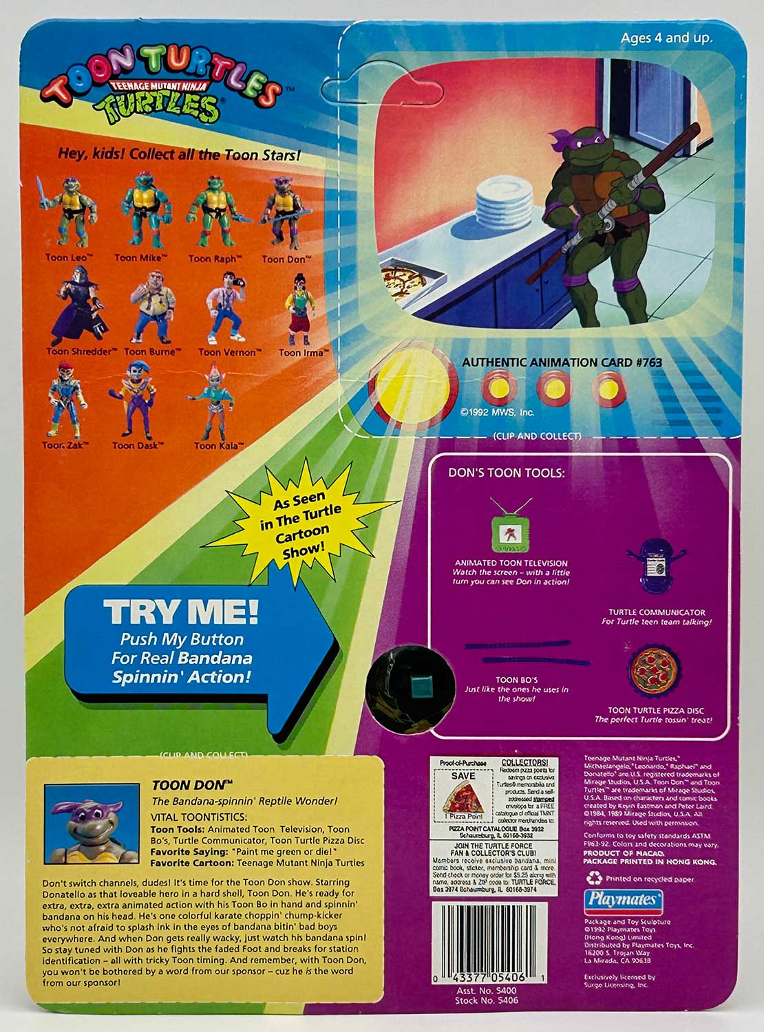 1992 Playmates Toon Don Signed with Headsketch Remarque and Hologram Label of Provenance - Image 2