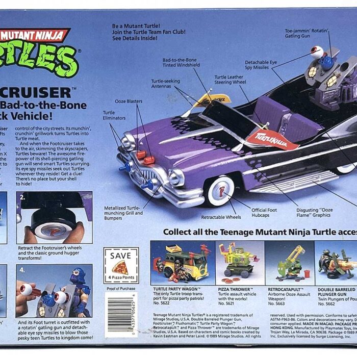 1989 Footcruiser (Factory Sealed) with Eastman and Laird Hologram COA AND Signed with Remarque by Kevin Eastman